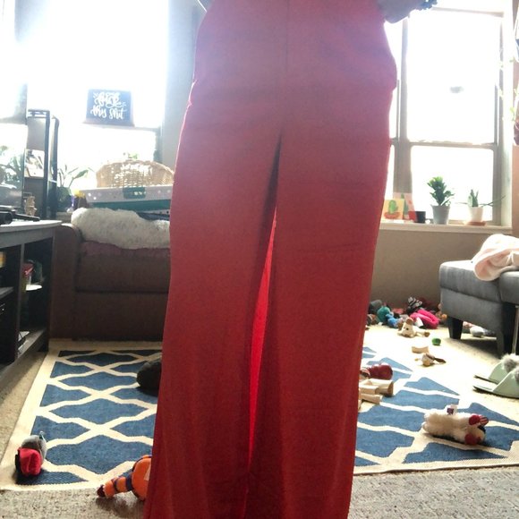 Express X LadyGang High Waisted Satin Wide Leg Pant Size 0 NWT - Picture 5 of 8